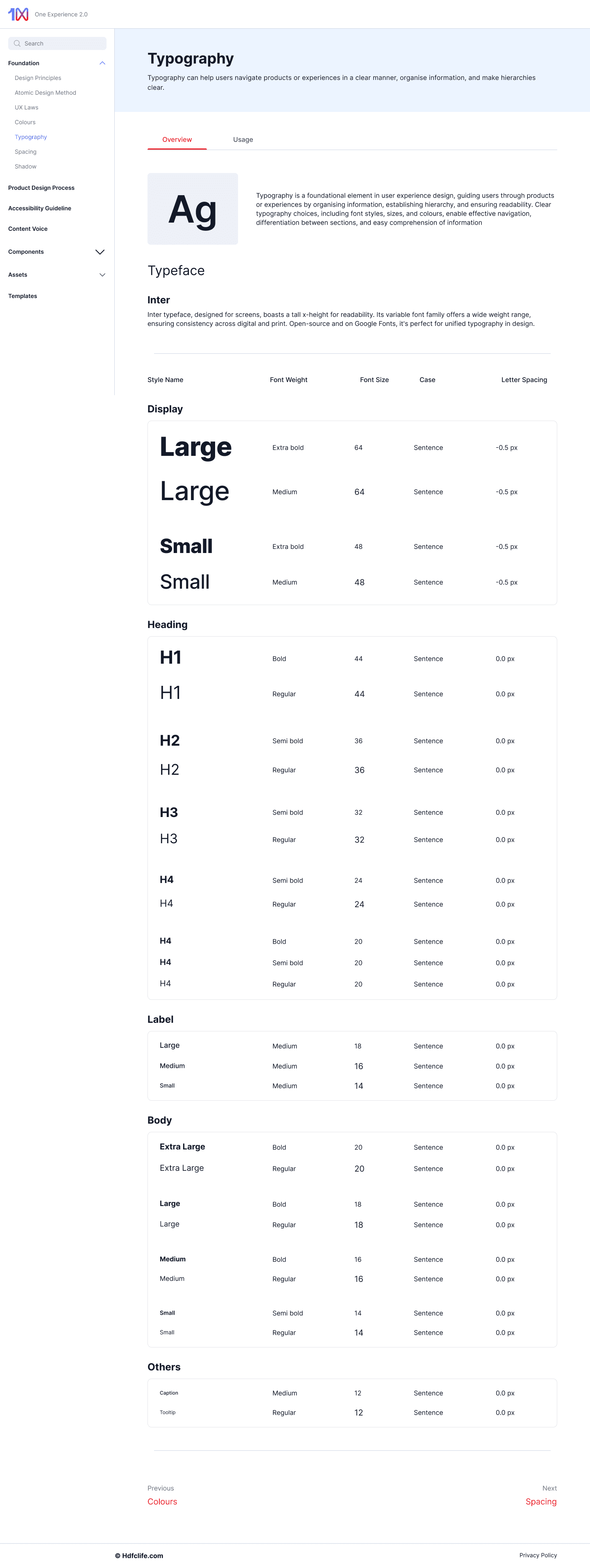 Typography — type ramp tuned for product, marketing, and internal tooling