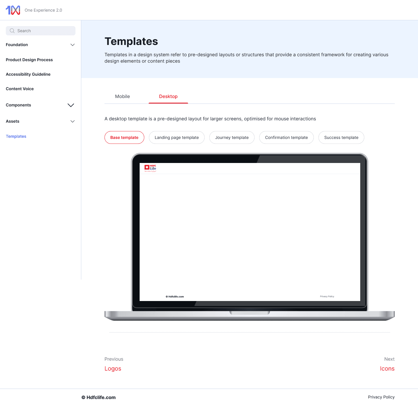 Desktop templates — the system stitched into shipping patterns teams clone from